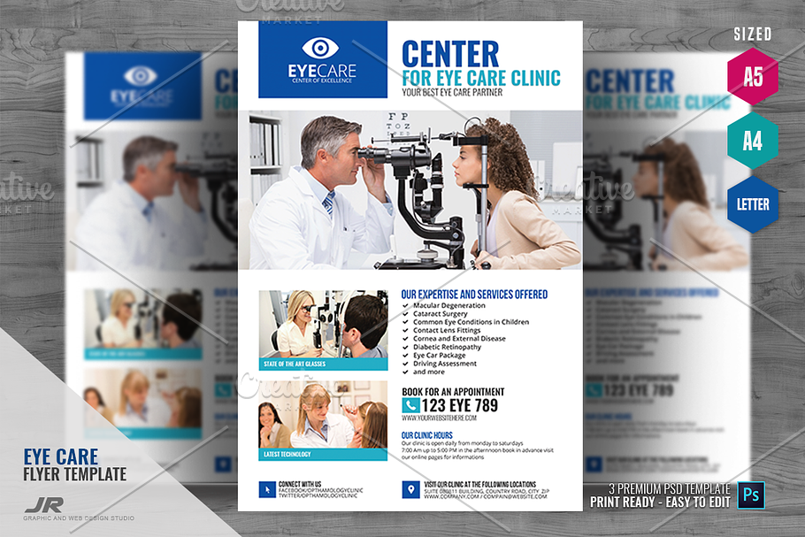 Eye Care Ophthamology Center Flyer in Flyer Templates - product preview 8