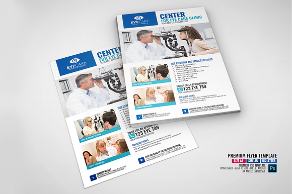 Eye Care Ophthamology Center Flyer in Flyer Templates - product preview 2