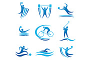 Sport symbols and pictograms