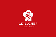 grill chef hat restaurant logo