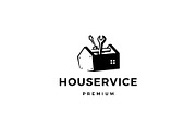 house service toolbox logo vector