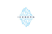 iceberg logo geometric line outline