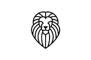 lion head logo vector icon
