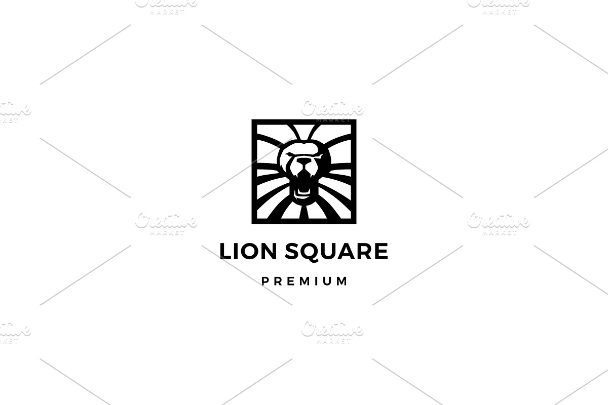 lion square logo vector icon in Logo Templates - product preview 8
