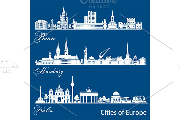 City in Europe - Bonn, Hamburg