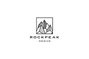geometric rock stone mount peak