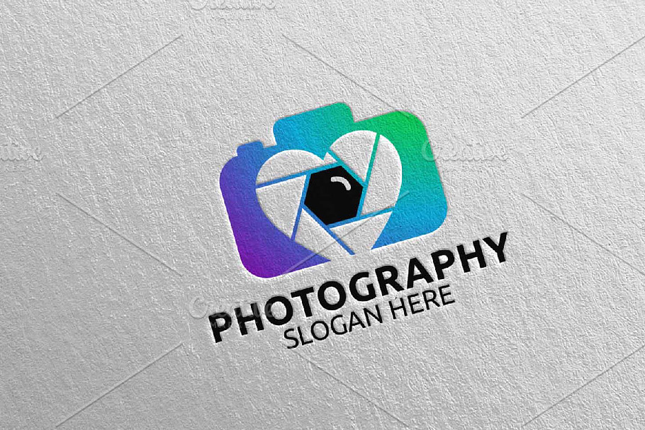 Love Camera Photography Logo 59 in Logo Templates - product preview 8