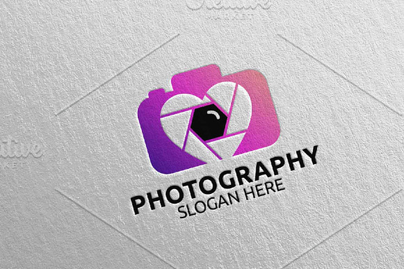 Love Camera Photography Logo 59 in Logo Templates - product preview 2