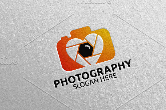 Love Camera Photography Logo 59 in Logo Templates - product preview 4