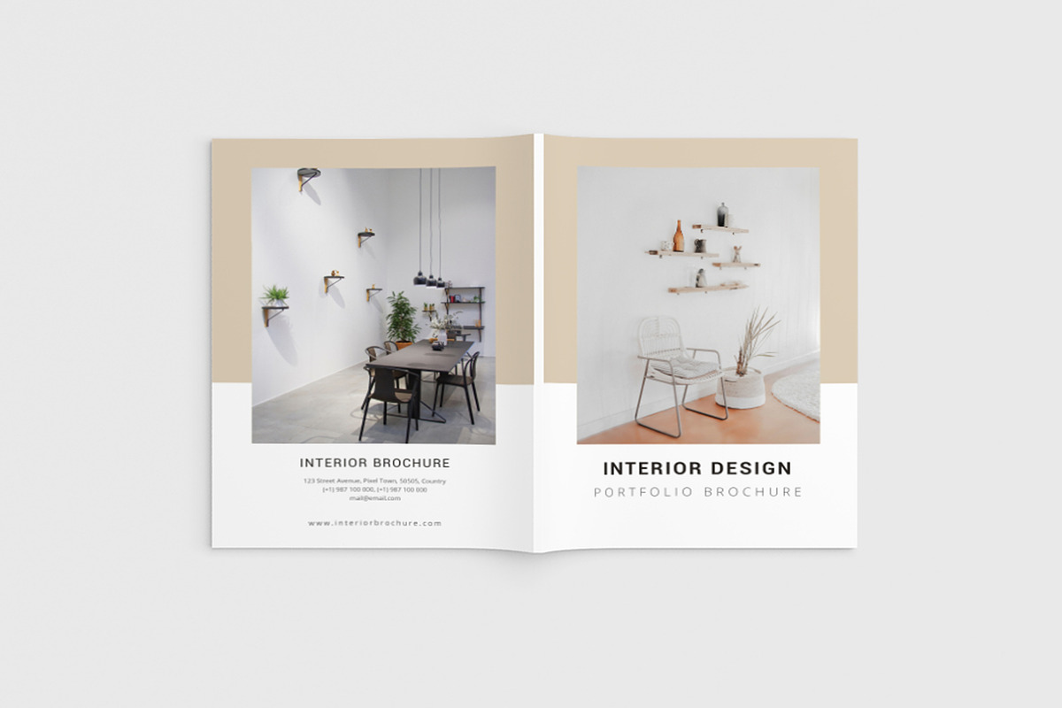 Interior Design Portfolio Brochure Templates Creative Market