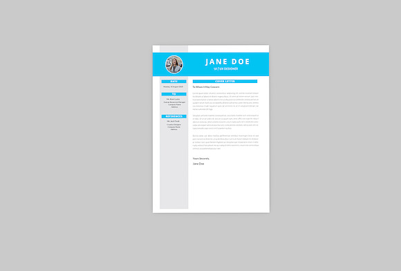 Jane UI UX Resume Designer in Resume Templates - product preview 1