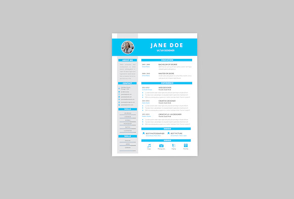 Jane UI UX Resume Designer in Resume Templates - product preview 2