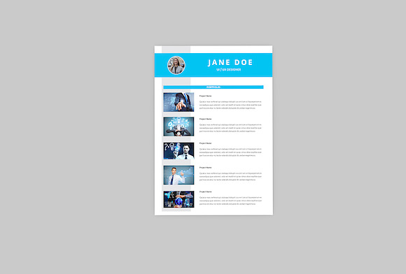 Jane UI UX Resume Designer in Resume Templates - product preview 3