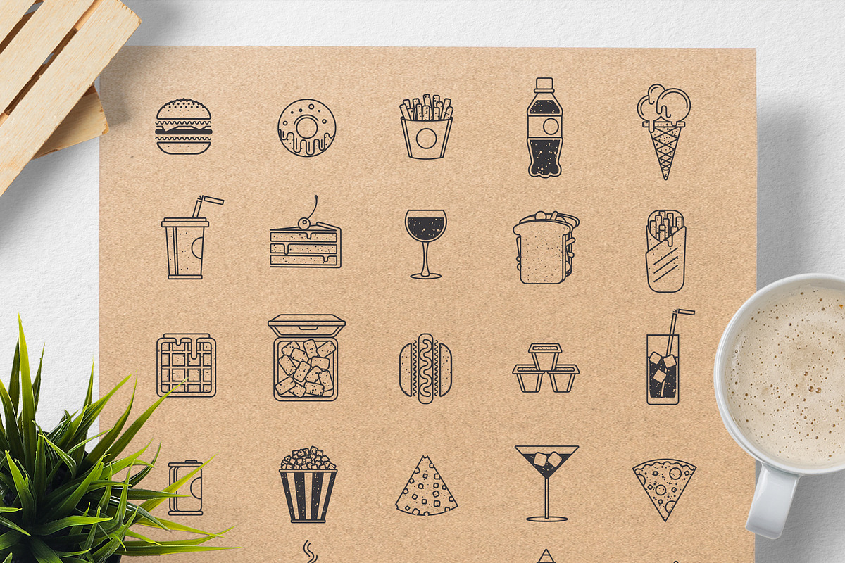 Fast food icons & logos in Logo Icons - product preview 8