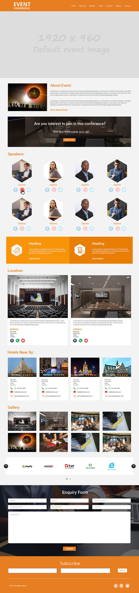 Event - Bootstrap Landing Page in Landing Page Templates - product preview 1