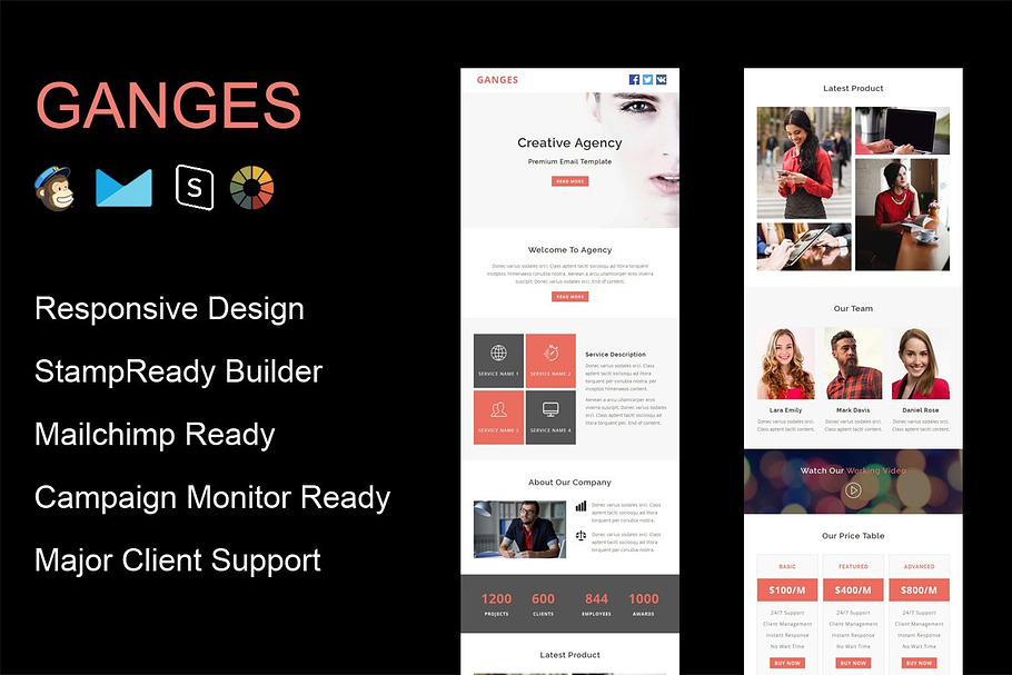 GANGES - Responsive Email Template