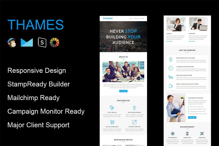 THAMES - Responsive Email Template in Mailchimp Templates - product preview 8