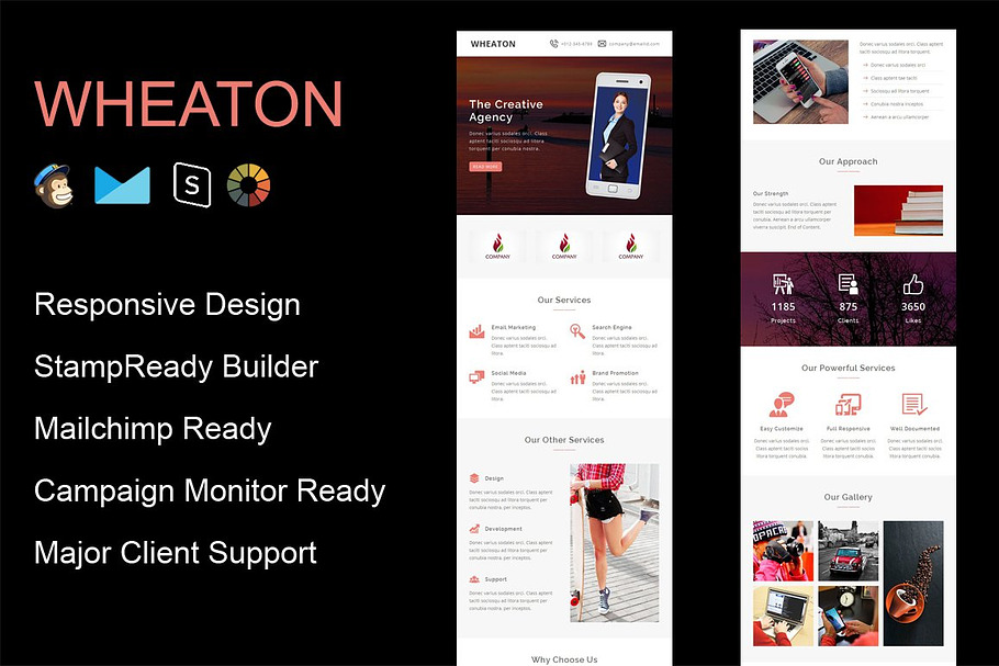WHEATON - Responsive Email Template in Mailchimp Templates - product preview 8