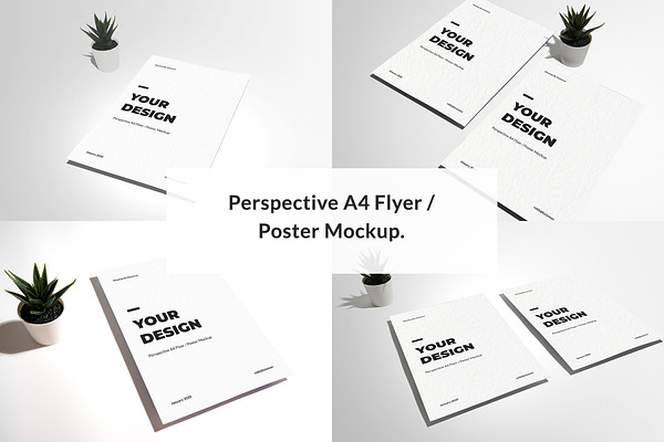 Perspective A4 Flyer / Poster Mockup
