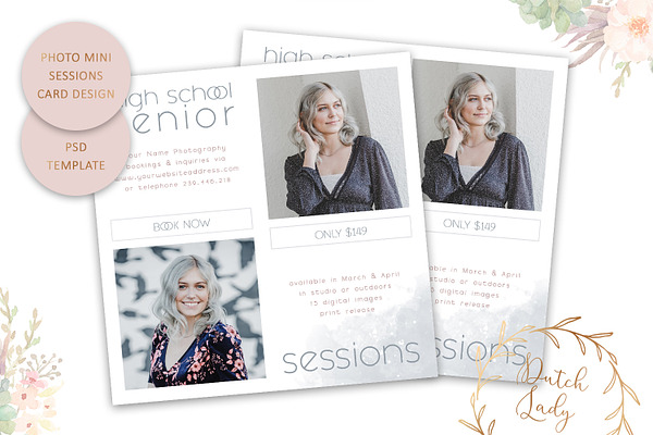 PSD Photo Session Card Template #53