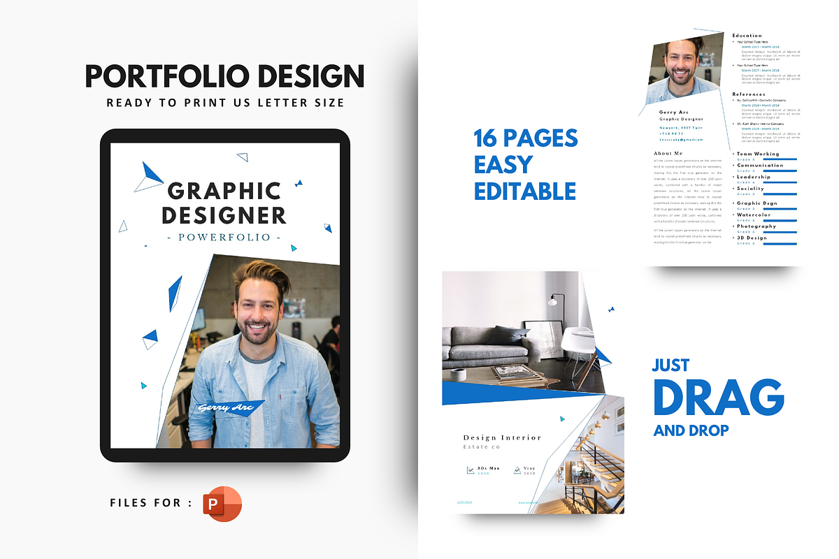 Graphic Designer Portfolio Template in Brochure Templates - product preview 8