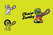 Chainsaw Zombie - Mascot&Esport Logo