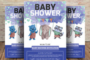 Blue Baby Shower Invitation
