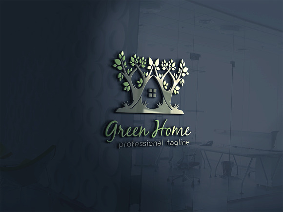 Green Home Logo in Logo Templates - product preview 1