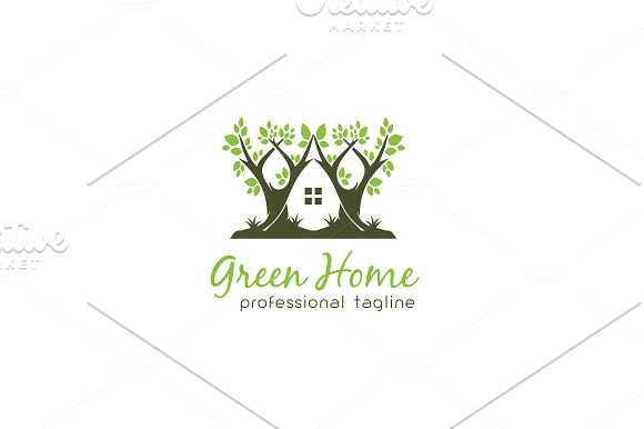 Green Home Logo in Logo Templates - product preview 3