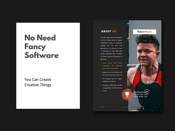 Fitness Motivation Template in Brochure Templates - product preview 1
