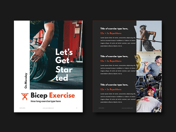 Fitness Motivation Template in Brochure Templates - product preview 3