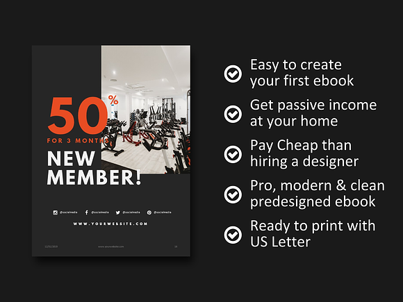 Fitness Motivation Template in Brochure Templates - product preview 5