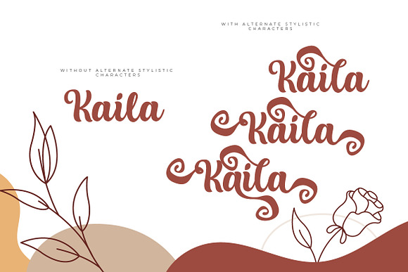 Kaila Script in Script Fonts - product preview 4