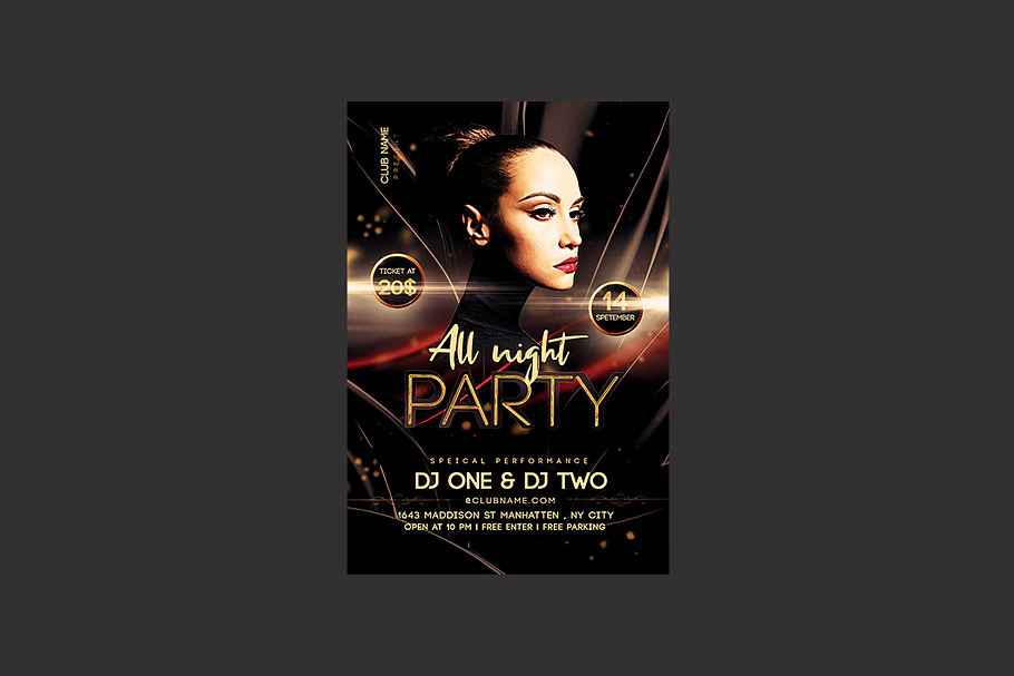 Night Club Party Flyer in Flyer Templates - product preview 8