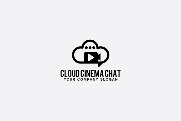 cloud cinema chat logo in Logo Templates - product preview 1