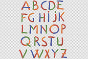 Colorful cardboard alphabet