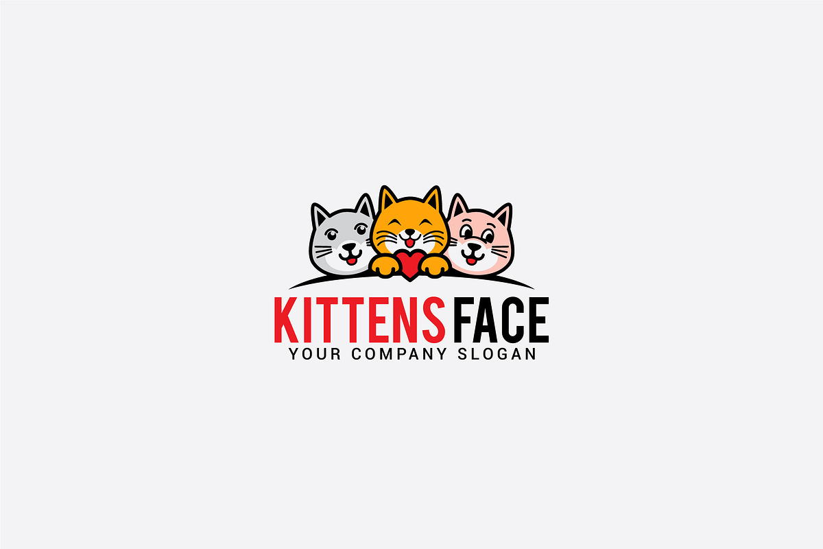 kittens face logo in Logo Templates - product preview 8