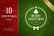 10 Christmas labels and badges