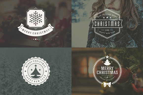 10 Christmas labels and badges in Logo Templates - product preview 4