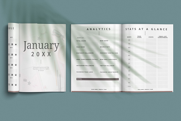 Blog Planner Canva Template in Stationery Templates - product preview 6
