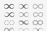 Infinity vector line icons