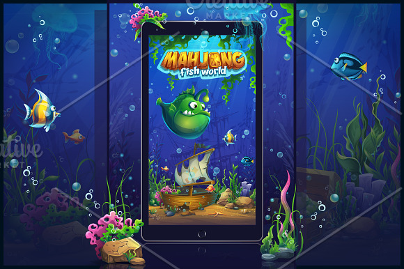 Mahjong Fish World Game Kit in Illustrations - product preview 1
