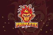 primate fire - Mascot & Esport Logo