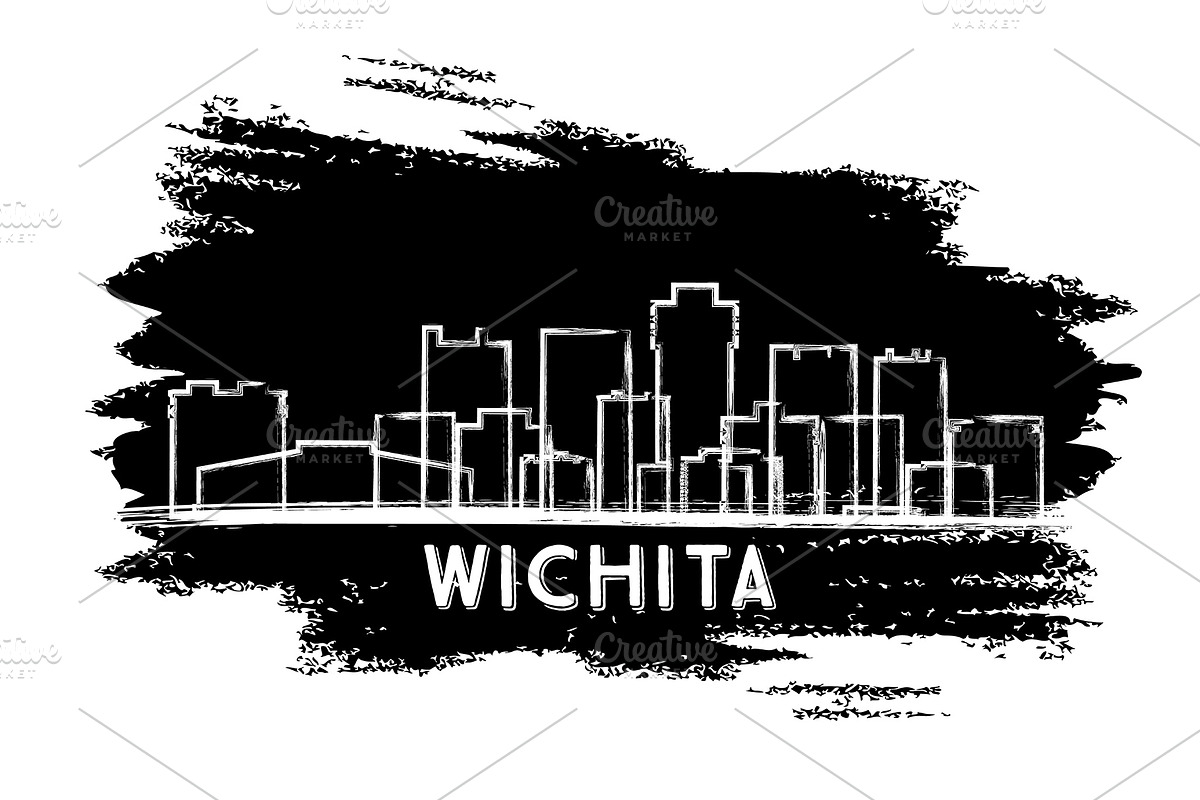 Wichita Kansas City Skyline in Illustrations - product preview 8