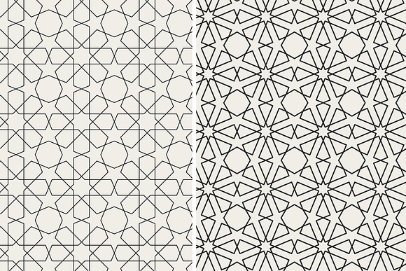 Set of traditional Arabian patterns in Patterns - product preview 1