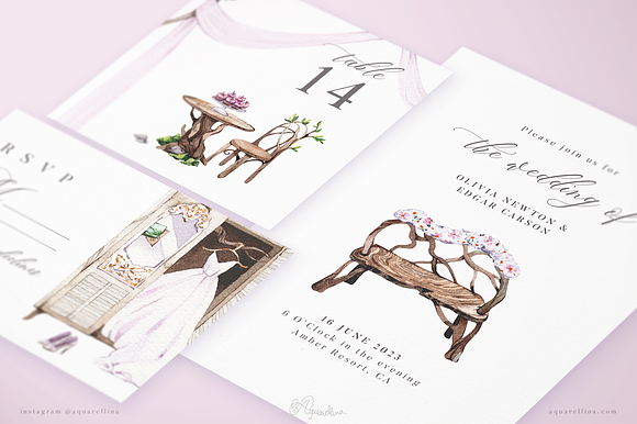 Lilac Forest Wedding Invitations in Wedding Templates - product preview 2