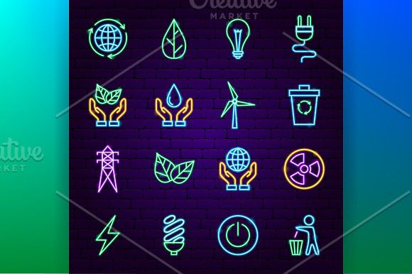 Ecology Neon in Icons - product preview 2