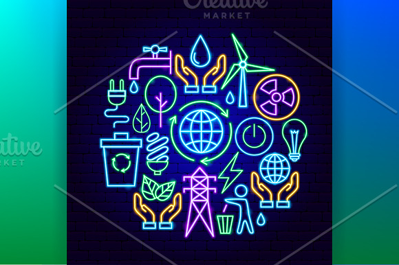 Ecology Neon in Icons - product preview 4