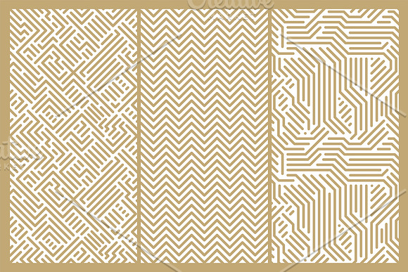 Striped seamless geometric patterns in Patterns - product preview 4