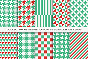 Colorful seamless geometric patterns